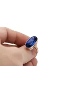 Оригінальне вінтажне рожеве золото 14 карат Сапфір Каблучка Вінтаж прикраси vrc113r